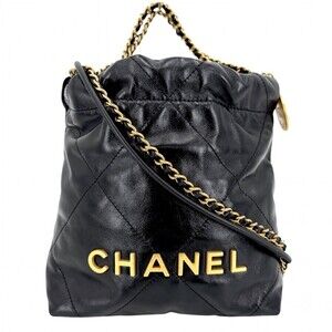 Chanel Women's 22 Chain Shoulder Bag Handbag Mini Crossbody CHANEL AS3980 Lea...